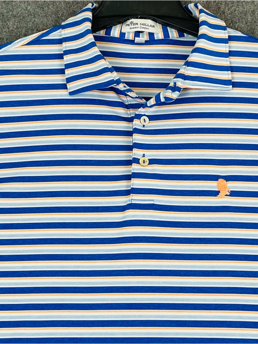 Peter Millar Summer Comfort Polo Shirt Mens Large Logo Performance Preppy